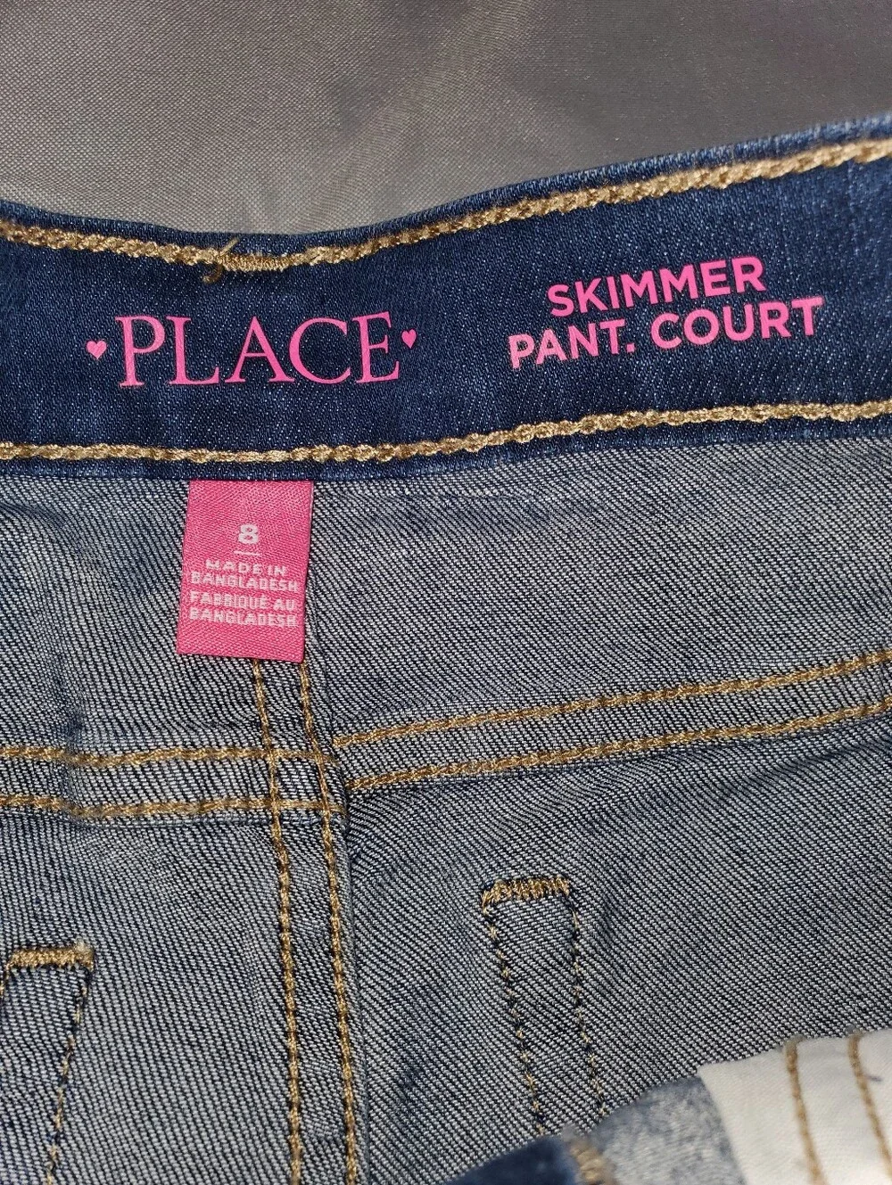 The Children's Place Girls' Blue Denim Capri Jeans, Set Of 2, Girls Size 8